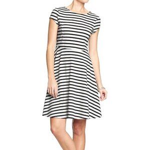 Old Navy mariner stripe navy white summer dress S